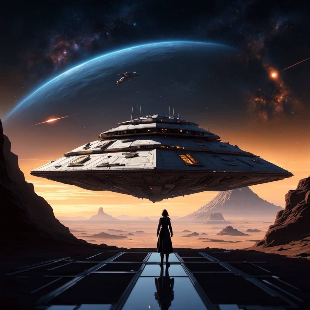 Anime-Inspired Female Jedi Stands Firm Against Star Destroye...