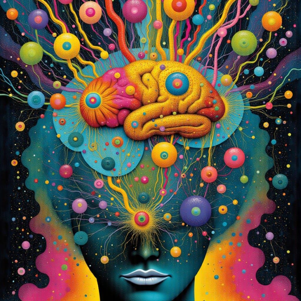 Chaotic Brain Traffic Jam in Expressionistic Style