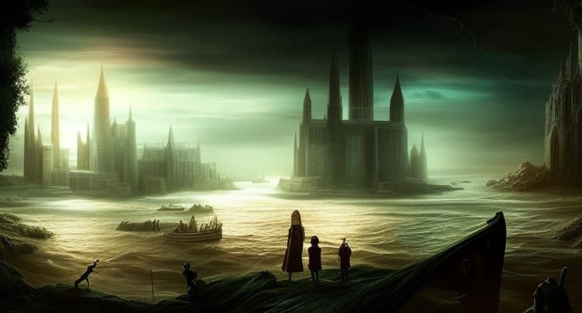 Dark Fantasy World, Hyperdetailed, Dynamic Lighting