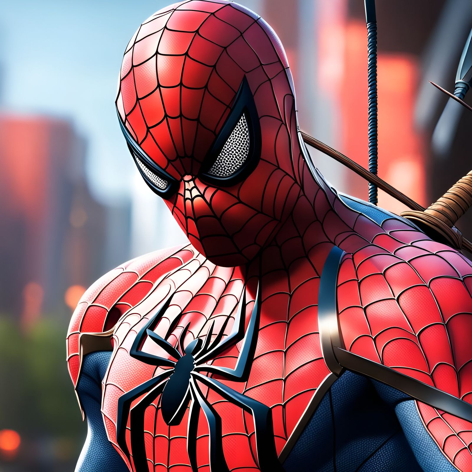 Samurai Spider-Man: Hyperrealistic Concept Art