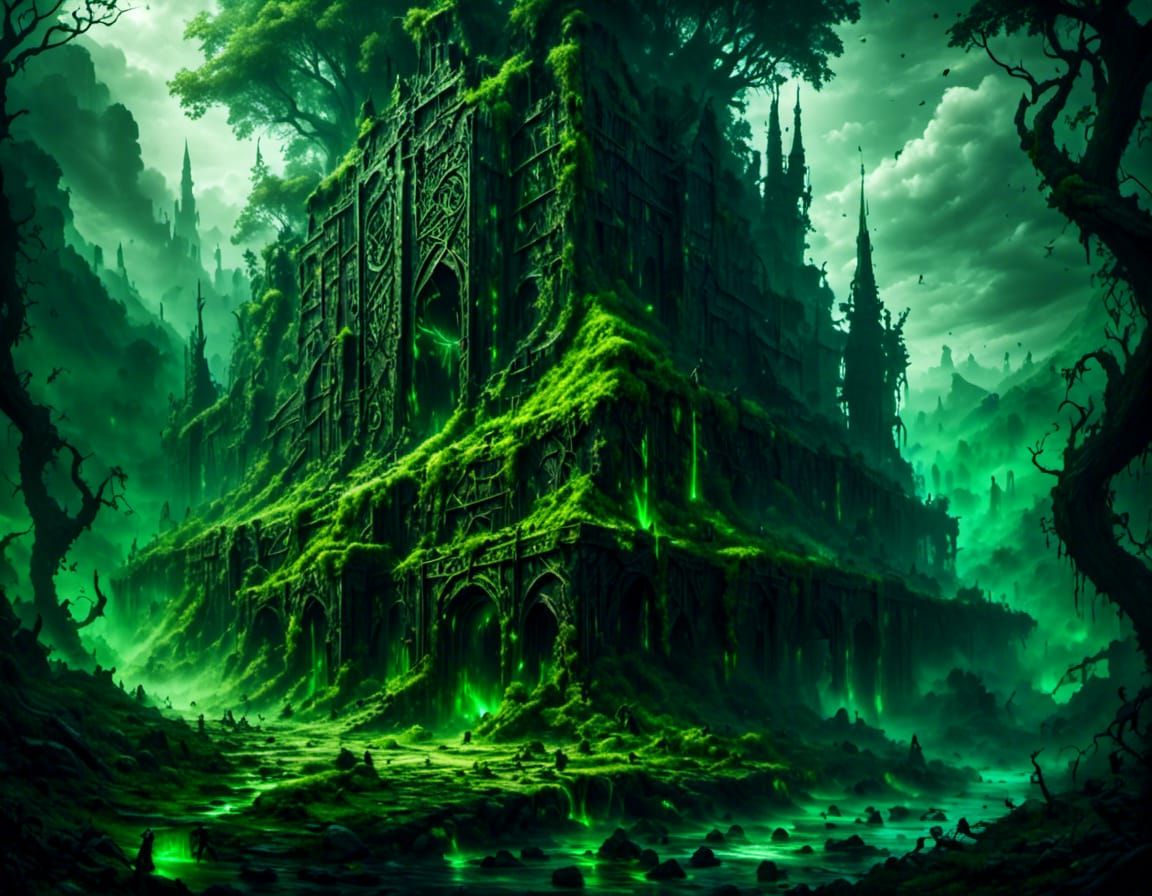 Foreboding Dark Forest Impenetrable Wall of Green