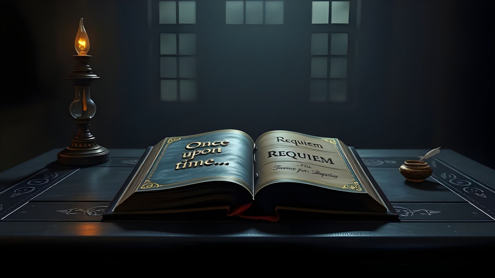 Medieval Study in a Dark Fantasy Realm