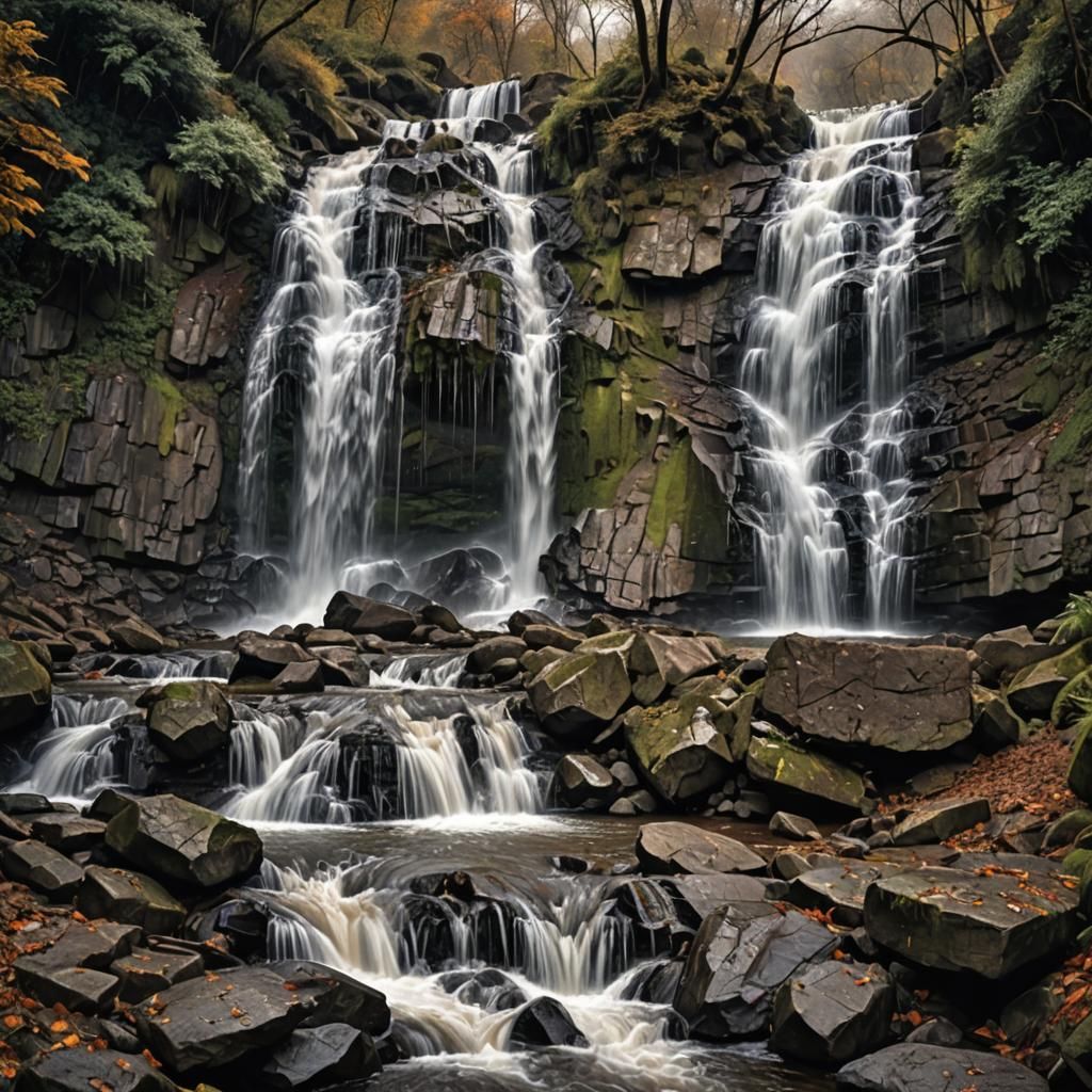 Hyperrealistic Waterfall in High Definition