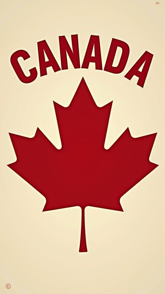Vibrant Canada Logo in Bold Russian Poster Style