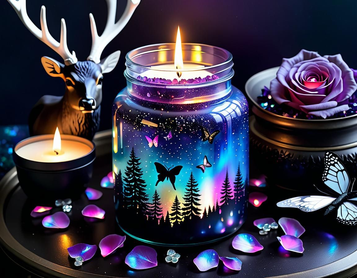 Mystical Witch Altar with Galaxy Water and Iridescent Accent...
