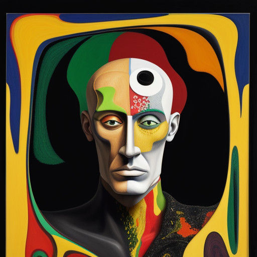 Bizarre Triadic Masterpiece in Deep, Dark Colors