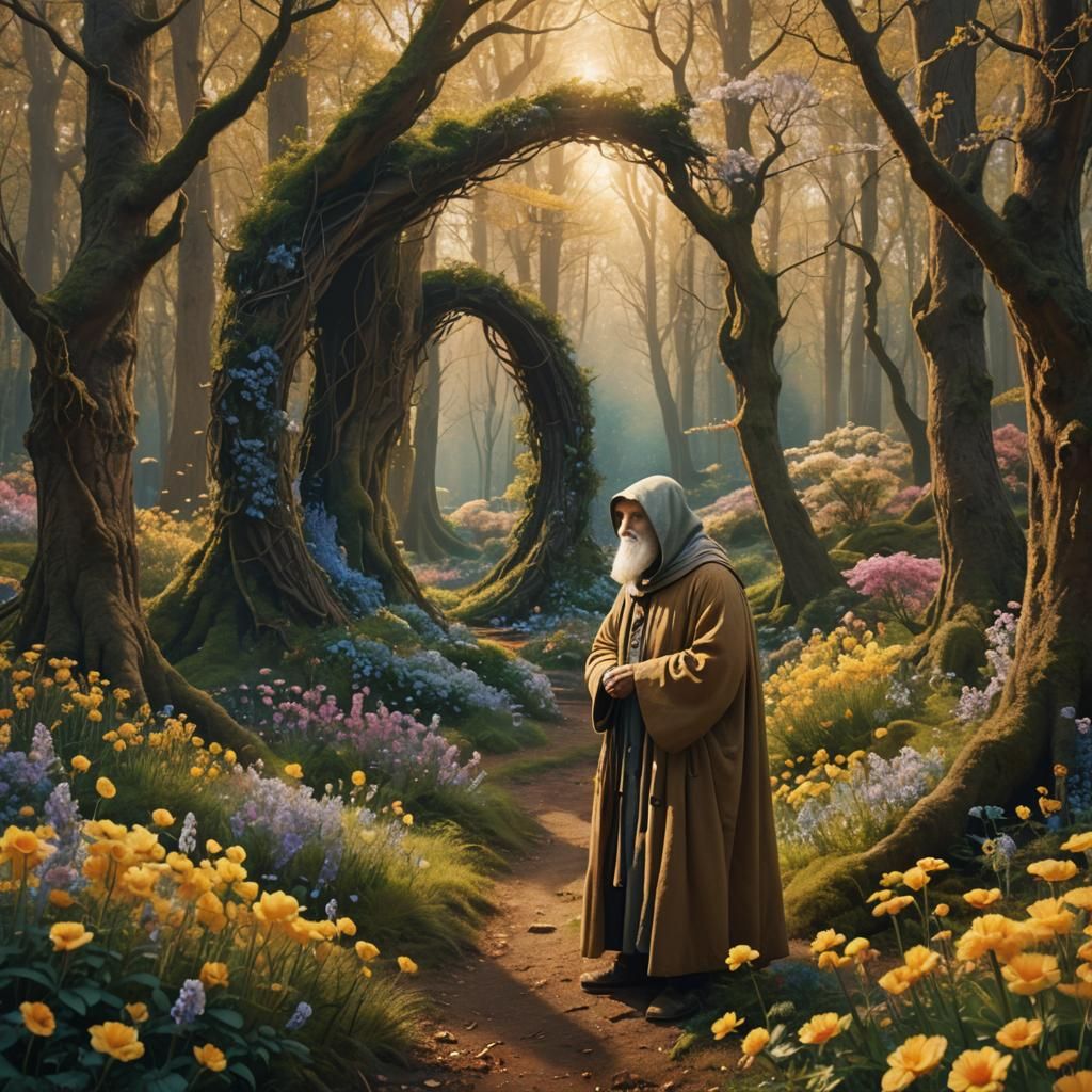 Fantasy Portal Opens in Autumn Forest