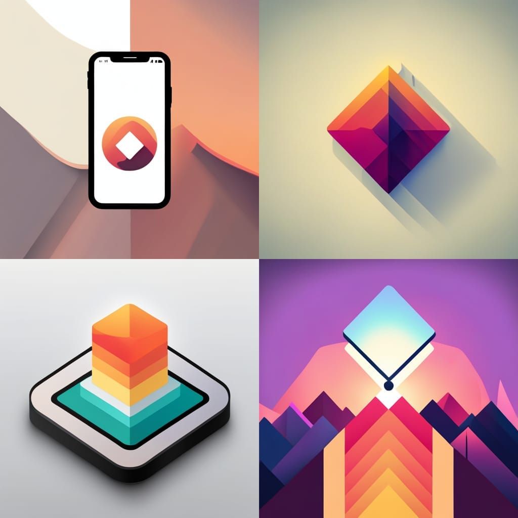 Upbeat Geometric Logo for Juxtapose Camera App