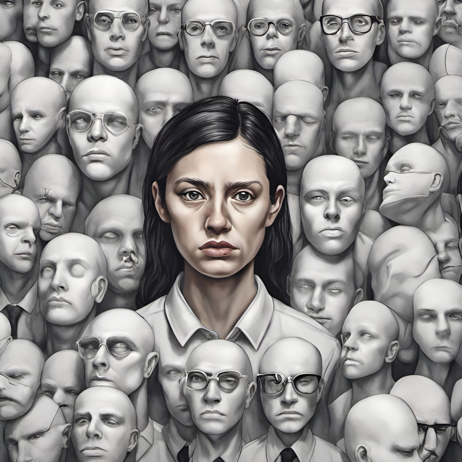 Hyperrealistic Visual Representation of Imposter Syndrome