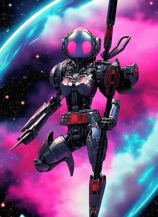 A Giant female Gundam Mech Battle Angel