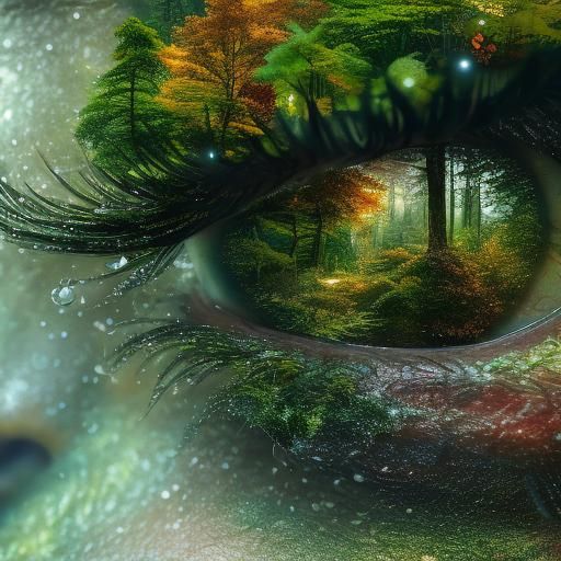 Enchanted Forest Reflected in a Woman's Eye