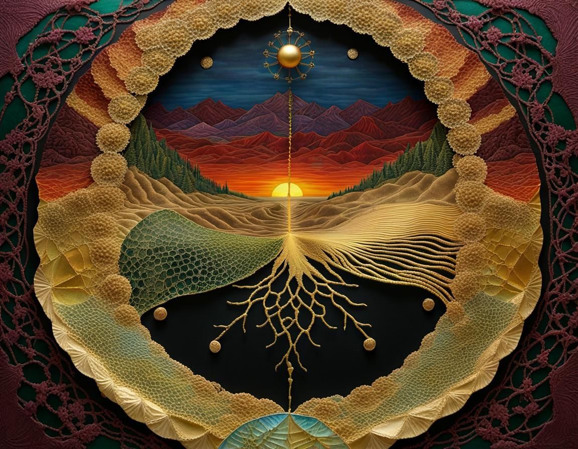 Terraformed Landmark: Long Road in Spirograph Waves