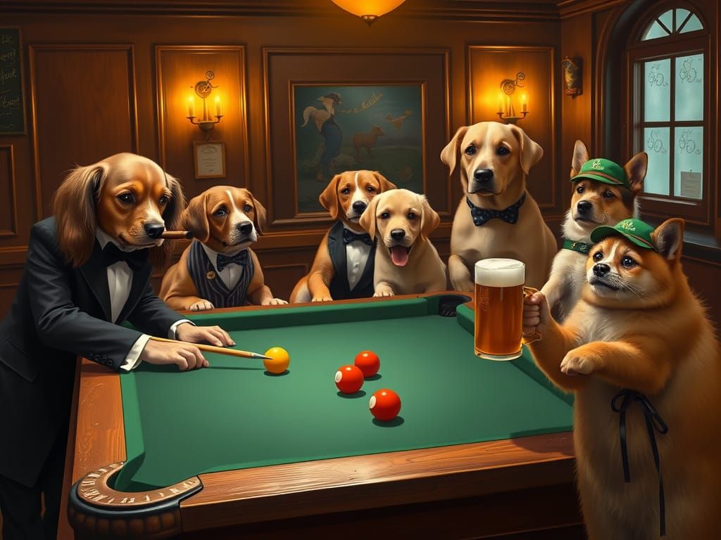 Dogs, Snooker Table