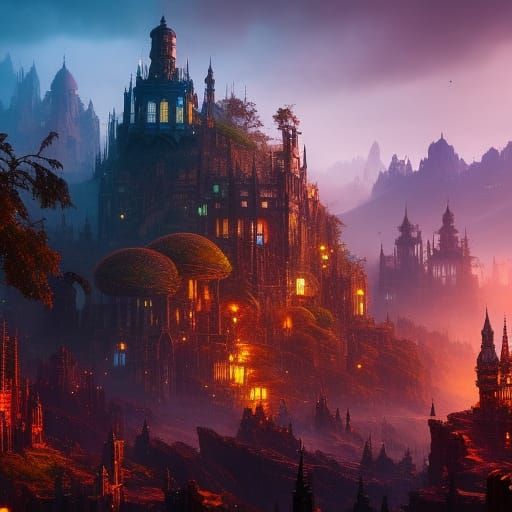 Crystal Flower Garden Labyrinth: Detailed Fantasy Art