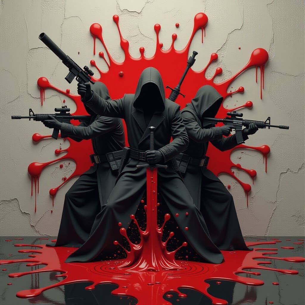 Surreal Horror Movie Character Art in 3D Shading