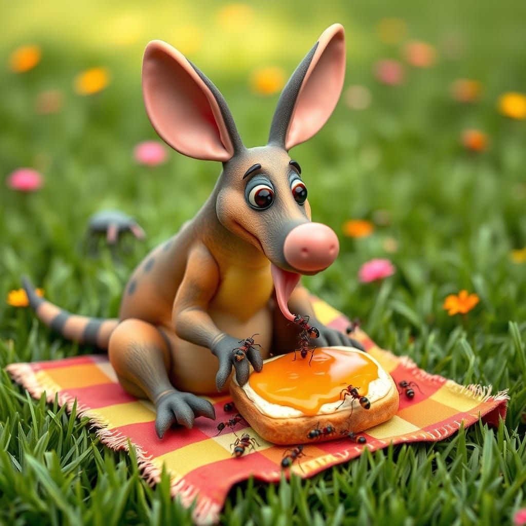 Aardvark's Picnic: Claymation Feast in Aardman Style