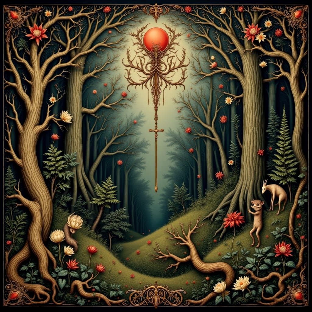 Medieval Tapestry in Vibrant Colors