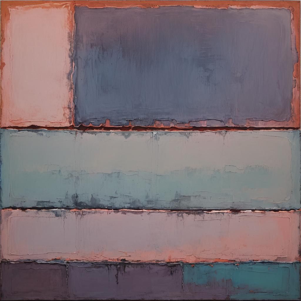 Abstract Landscape in Rothko Style With Gradients