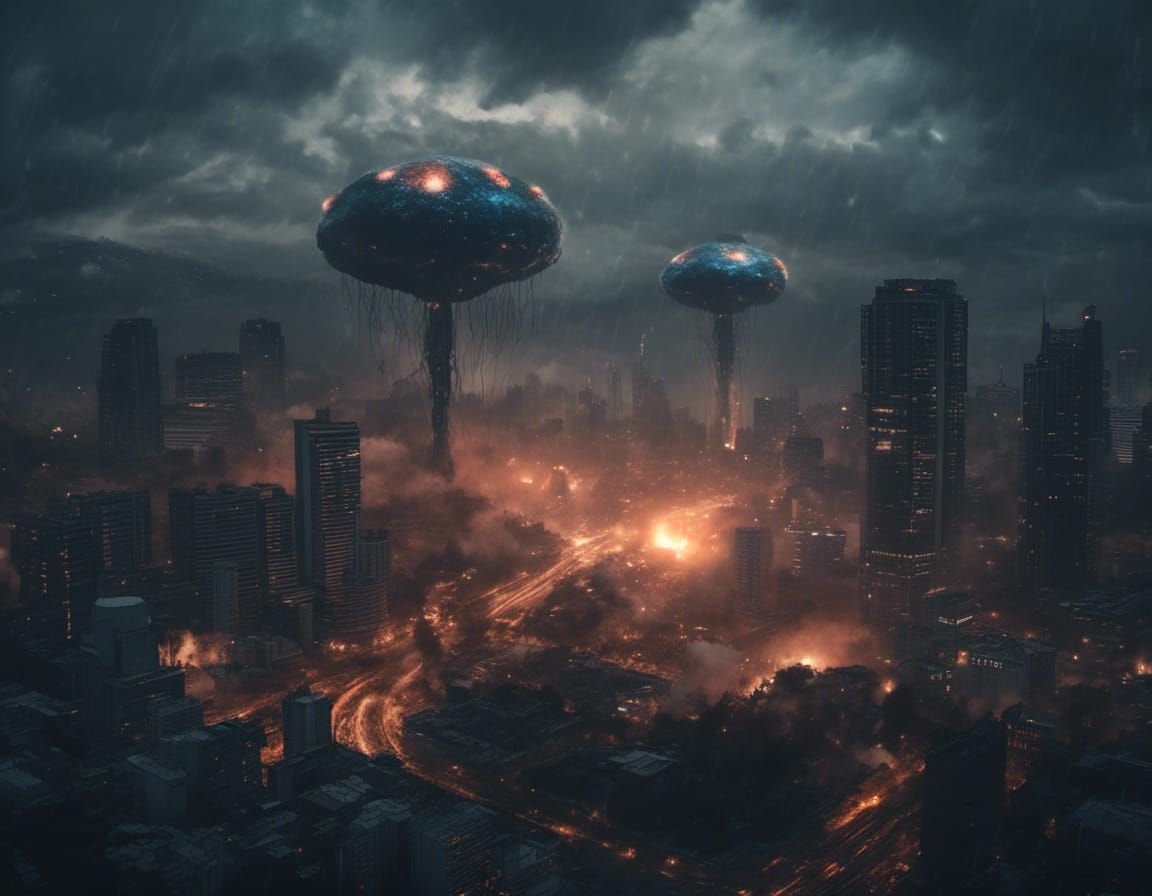 Futuristic War of the Worlds: Alien vs Human Battle