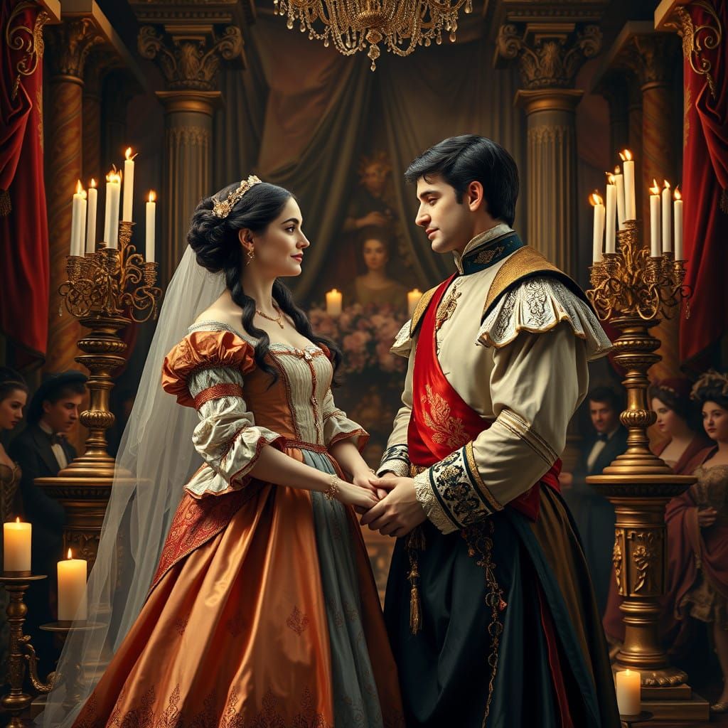 Romeo and Juliet in Lavish Baroque Wedding Splendor