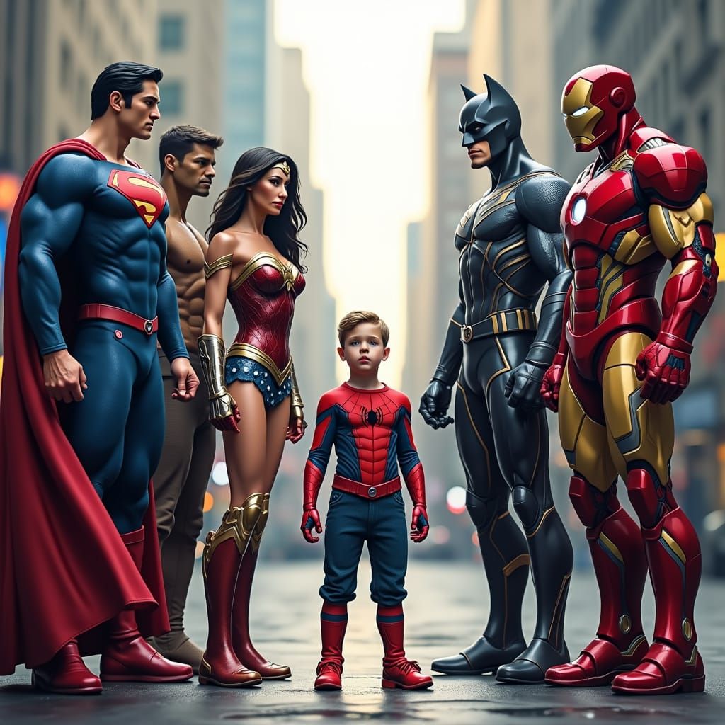 Epic Comic Book Heroes Face Off in Dynamic Birthday Scene