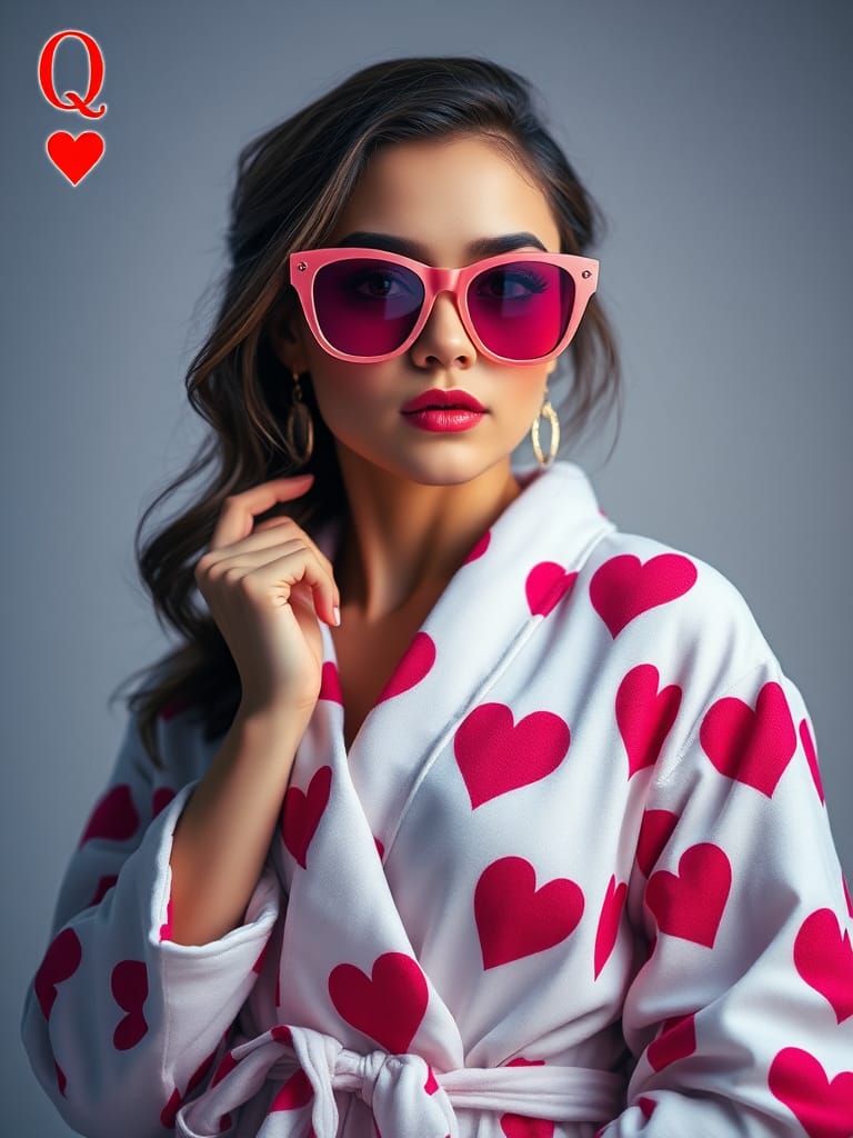 Queen of Hearts Playing Card Design