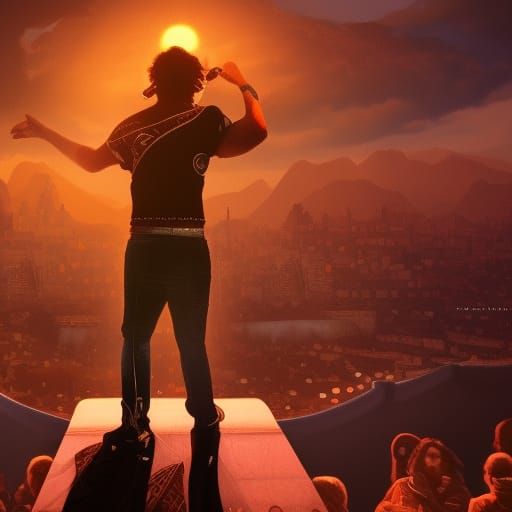 Festival Singer: Detailed Fantasy Concept Art