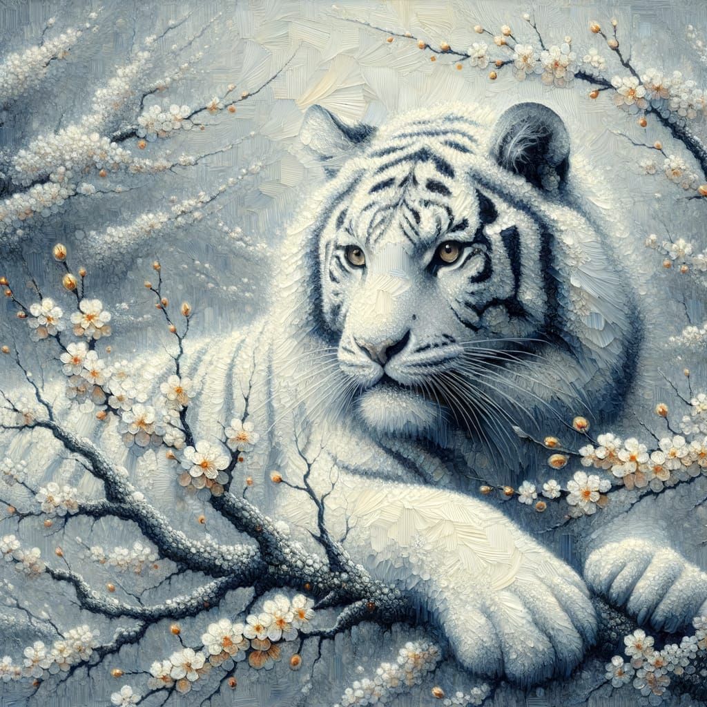 White Tiger Cherry Blossoms