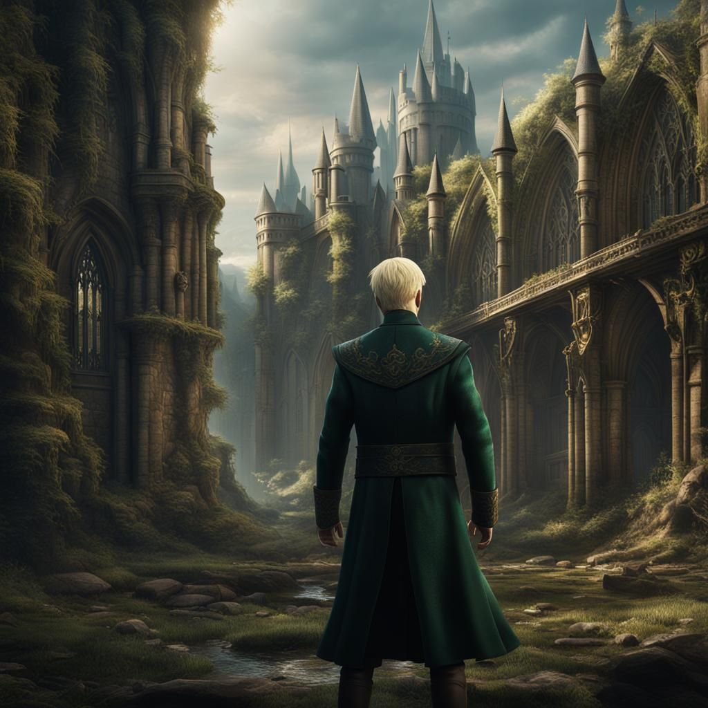 Detailed Matte Painting of Draco Malfoy in 8K