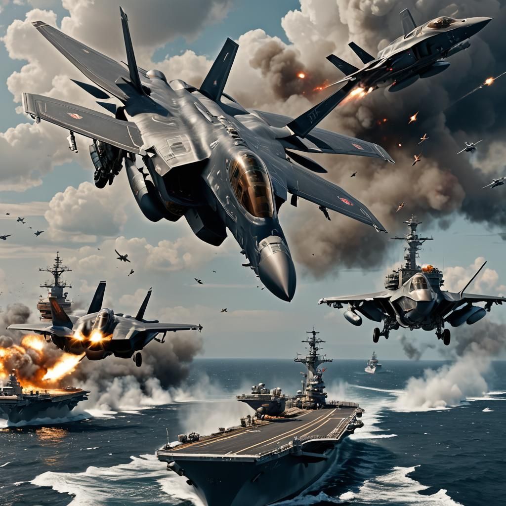 Pope Flying F-35 in Detailed Matte Painting