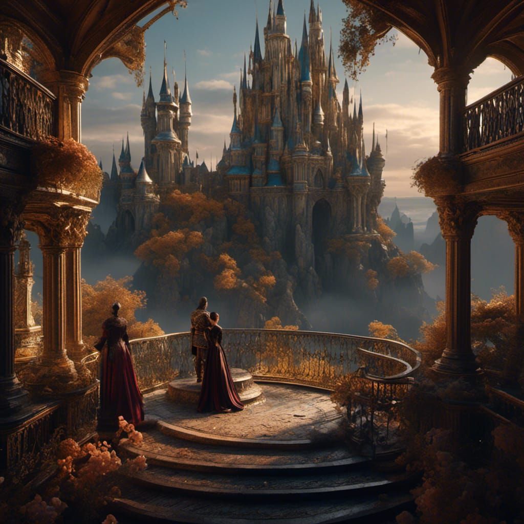 King and Bodyguard Overlook Kingdom: Fantasy Art