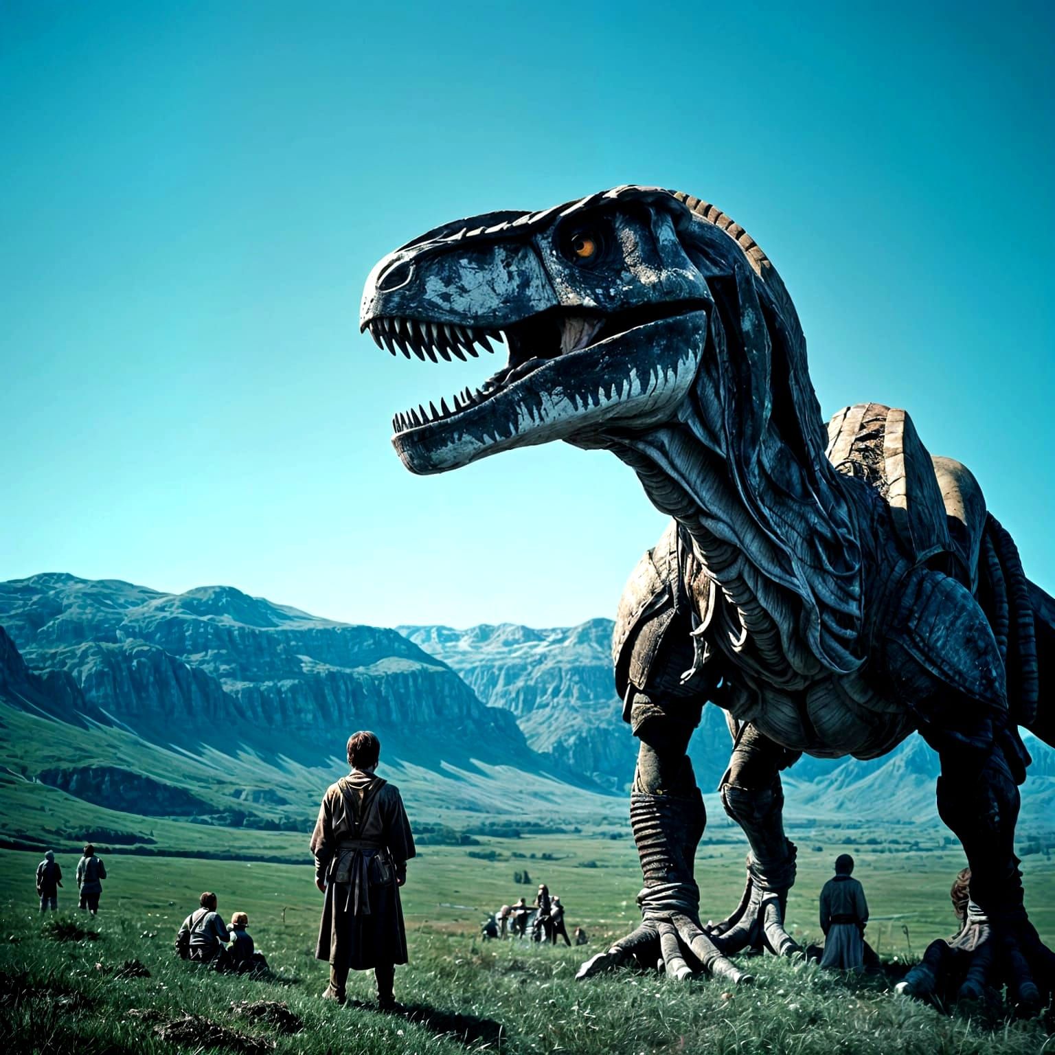 Post-Apocalyptic Clan Life: A Cinematic Still