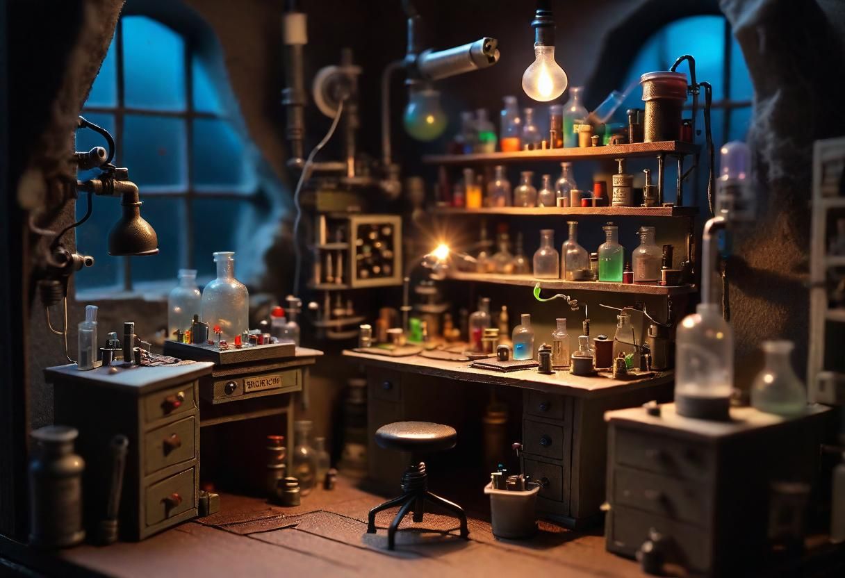 Miniature Mad Scientist Lab Diorama