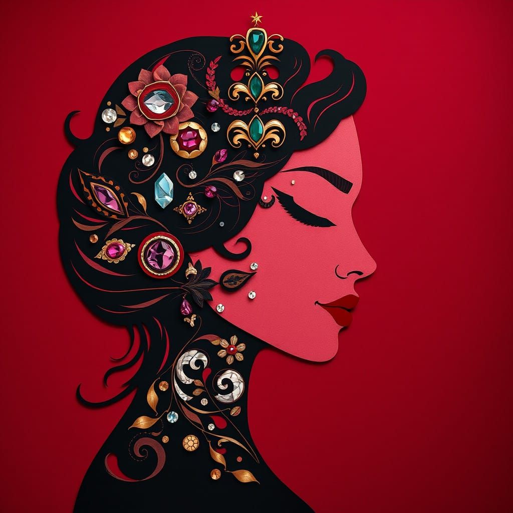 Luxurious Art Nouveau Fantasy Goddess