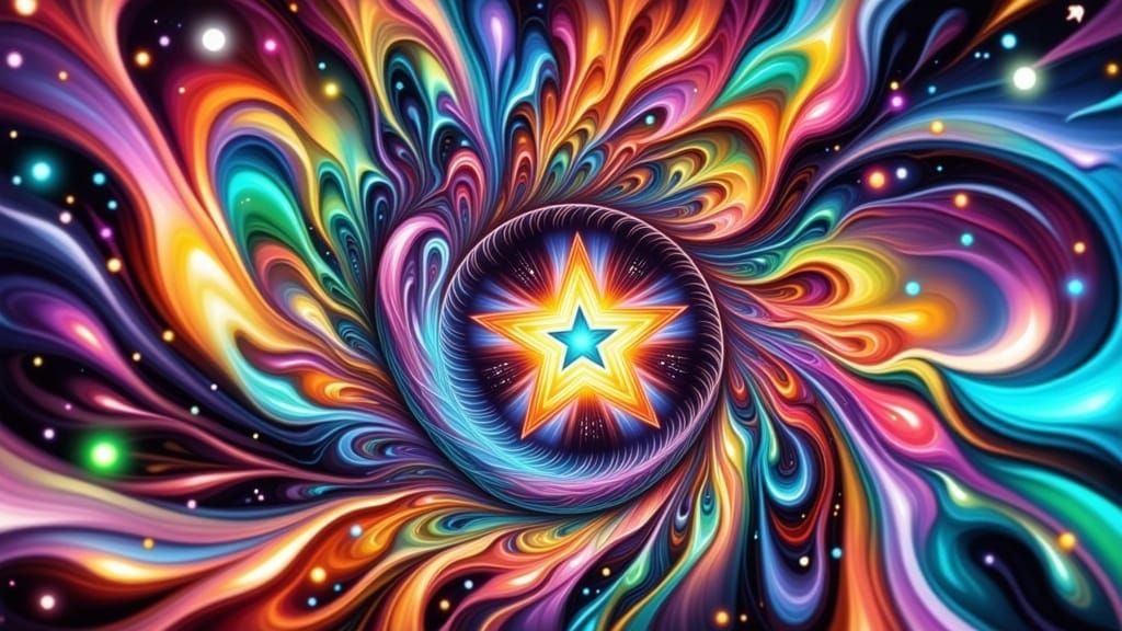 Vibrant 3D Vortex Tunnel with Plasma Maelstroms