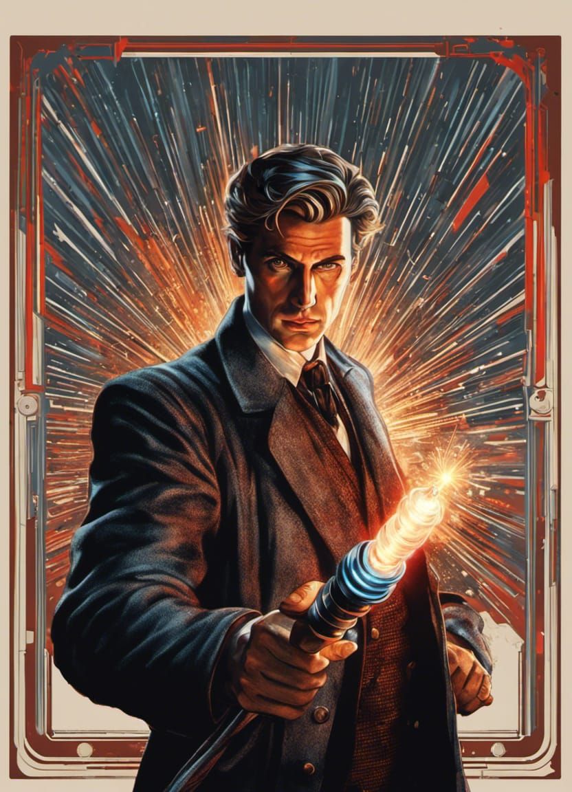 Parallel Universe Dr. Who holding his Sonic Scepter.