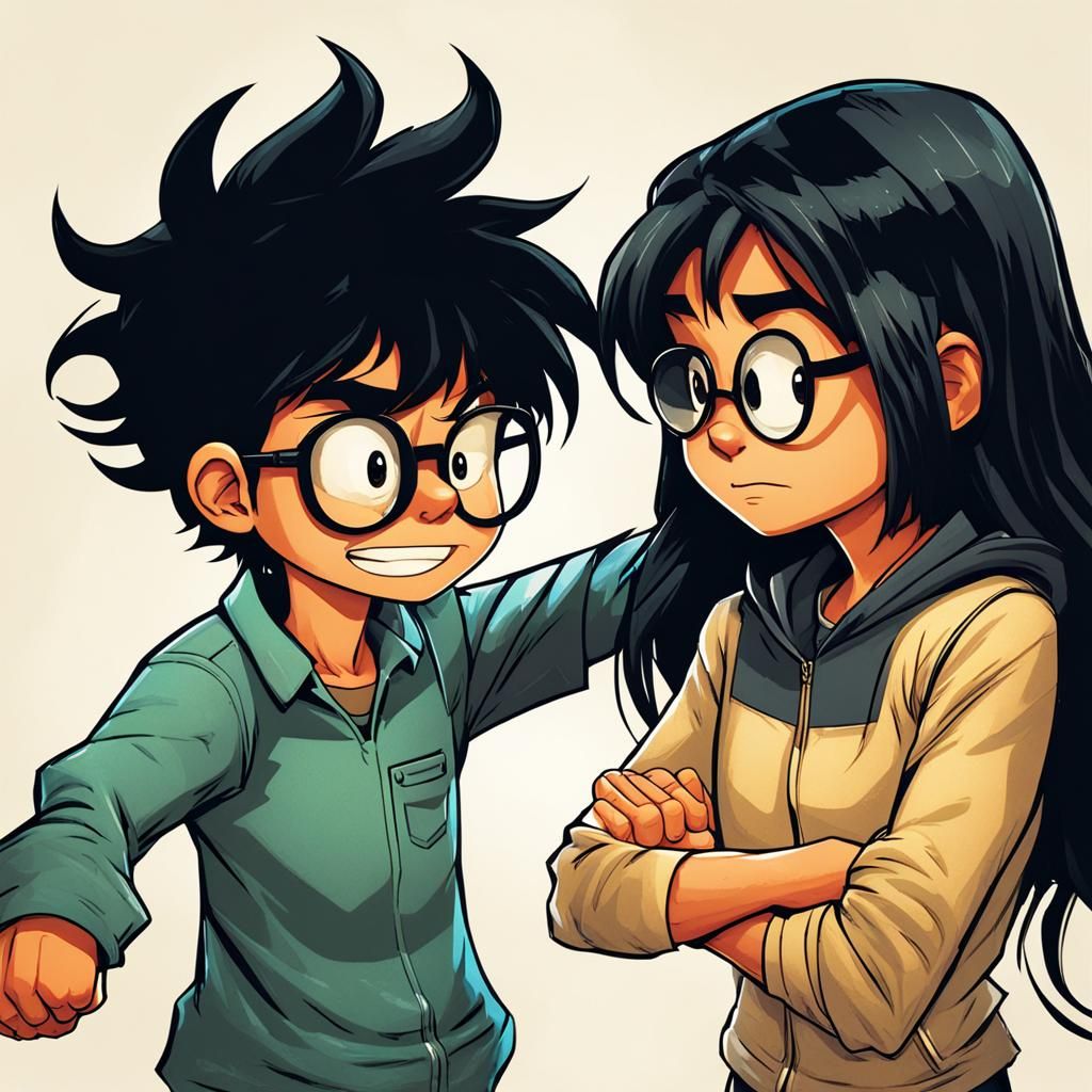 Friends United: Comic Book Cityscape Art