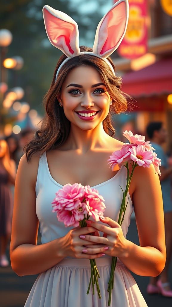Confident Woman Steals the Show at Easter Parade