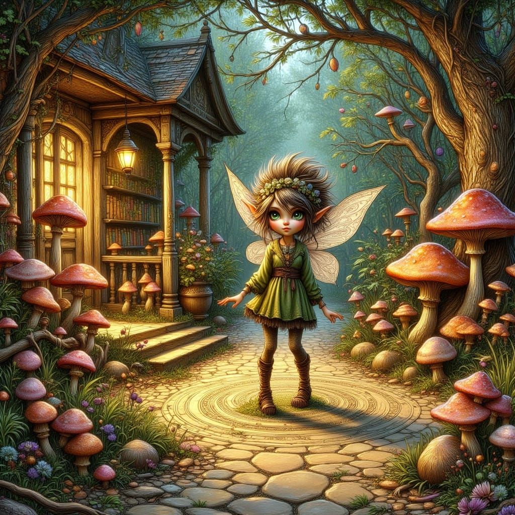 Punky Fae Dancers in a Backyard Circle