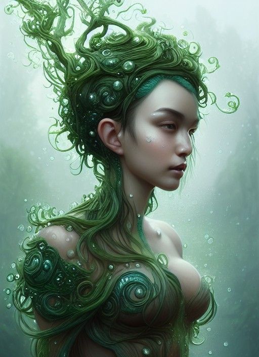 Elegant Forest Dryad Portrait in Fantasy Style