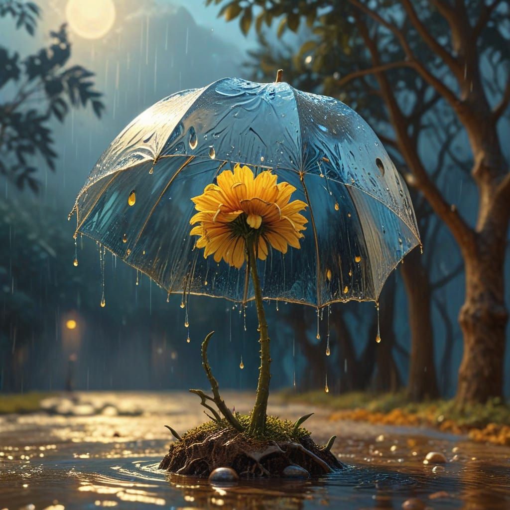 Surreal Digit in Warm Rain