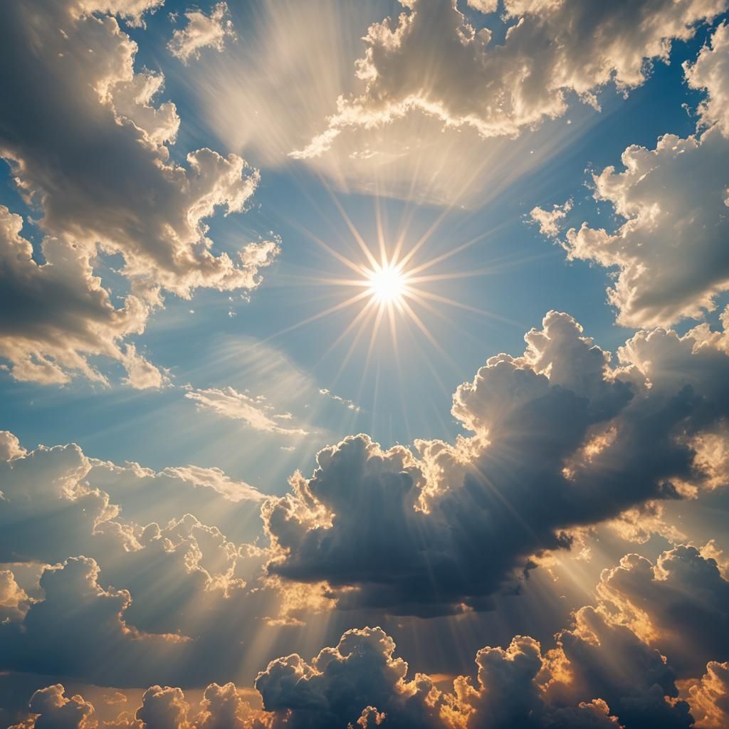 Radiant Sun Shines Brightly in Deep Space