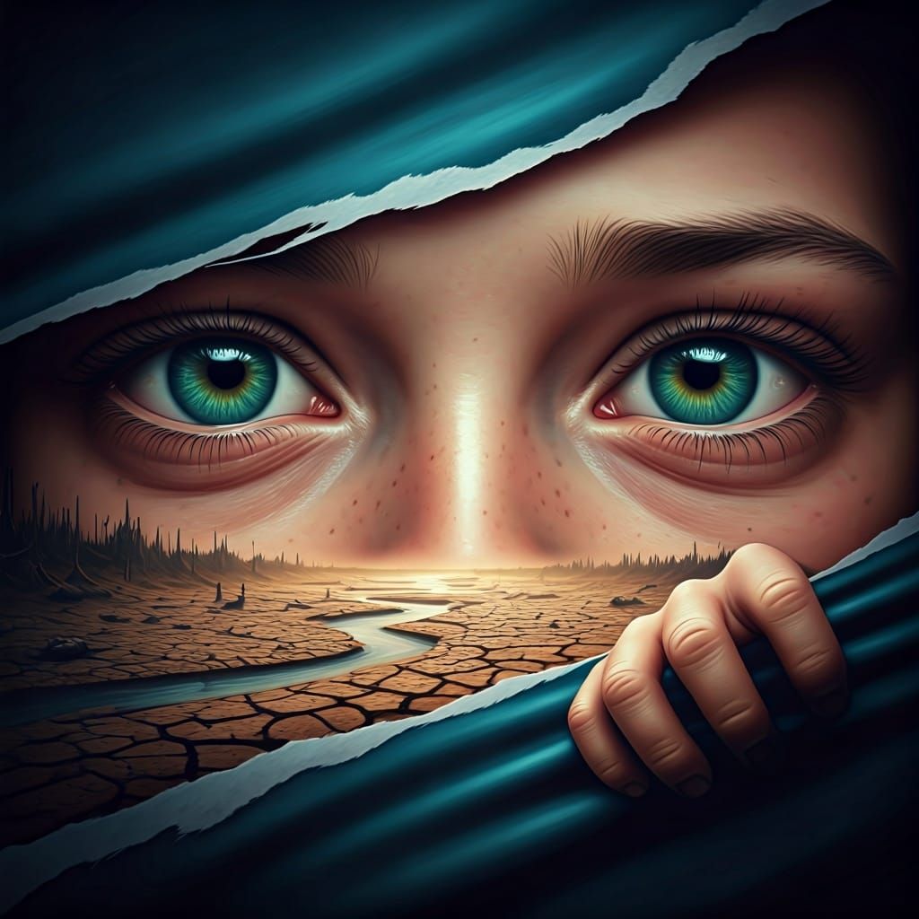 Desolate Landscape Revealed: Hyperrealistic Art