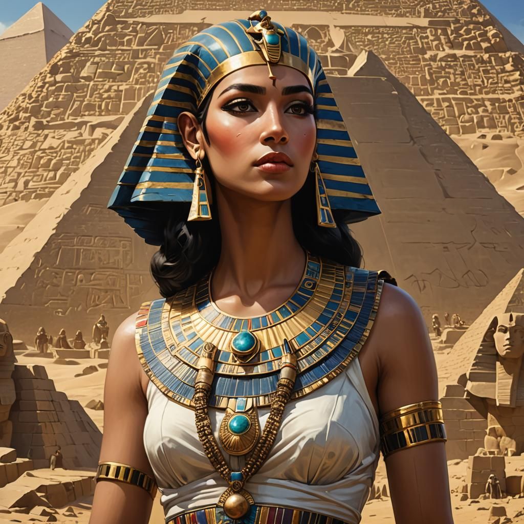 Cleopatra's Astonishment: Ancient Egypt Meets Modern Tech