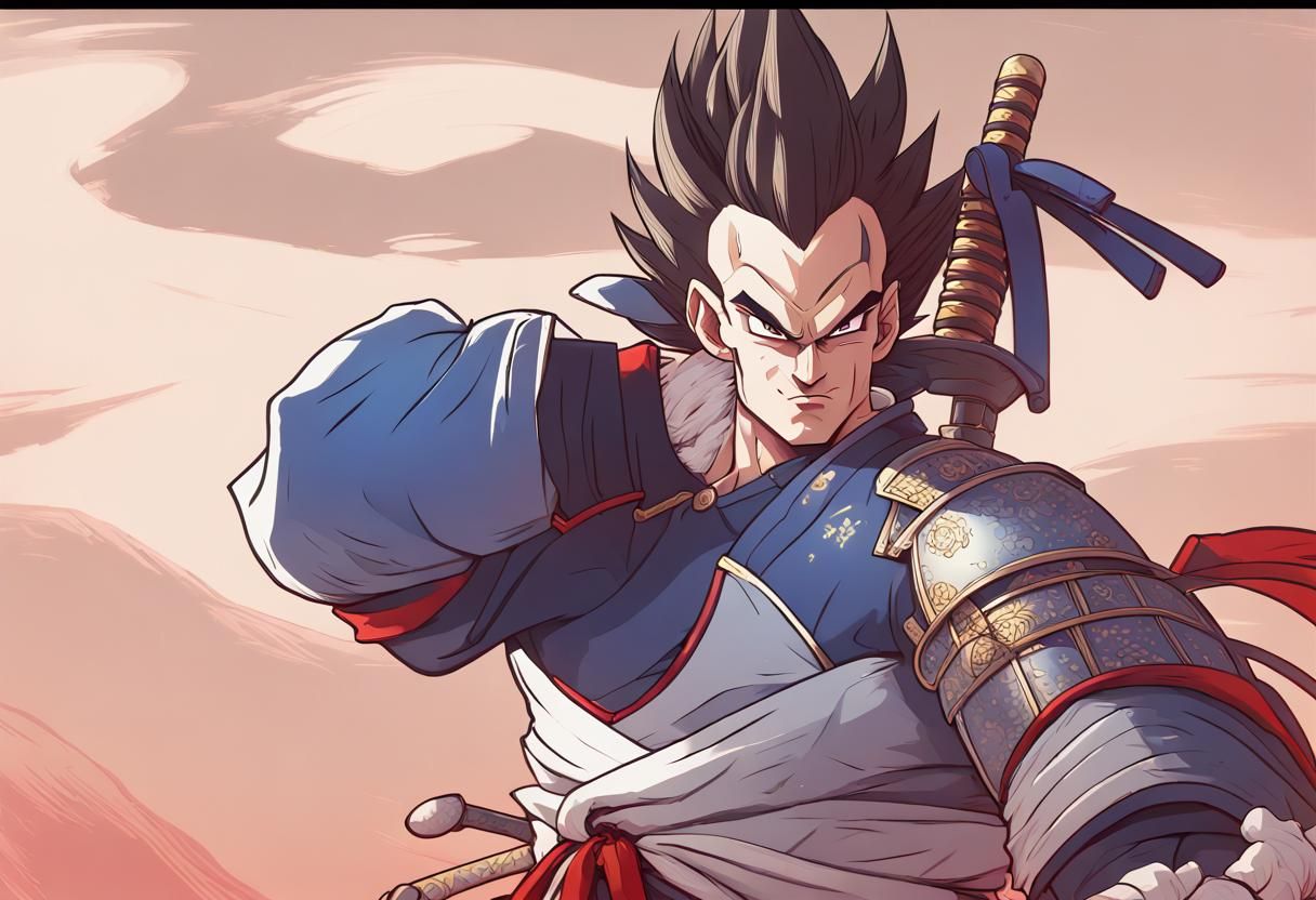 Samurai Vegeta in Dragonball Anime Style