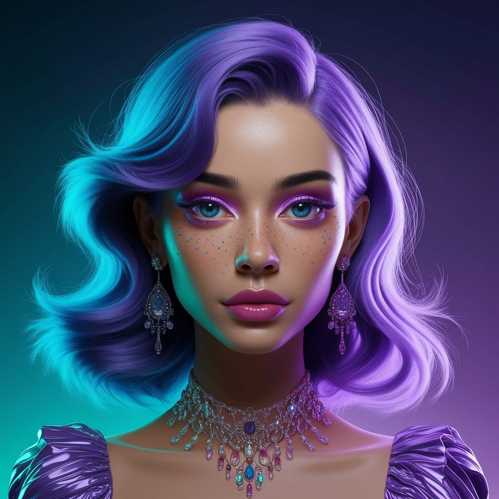 Enchanting Lilac Aurora with Abstract Texture