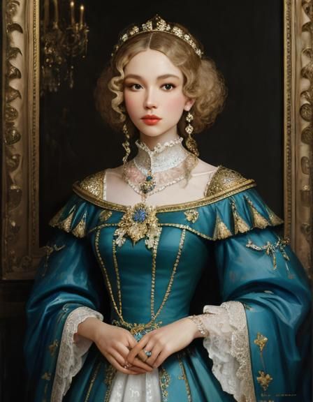 Luxurious Poodle Portrait in Film Style