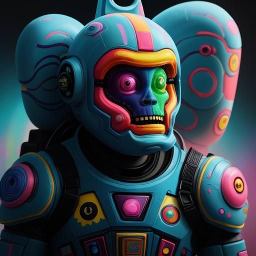 Sci-Fi Scene in Candy Art Style