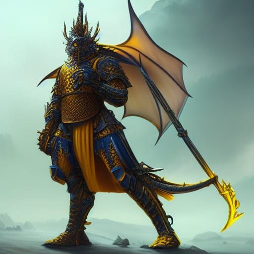 Dragon Knight in Yellow Armor