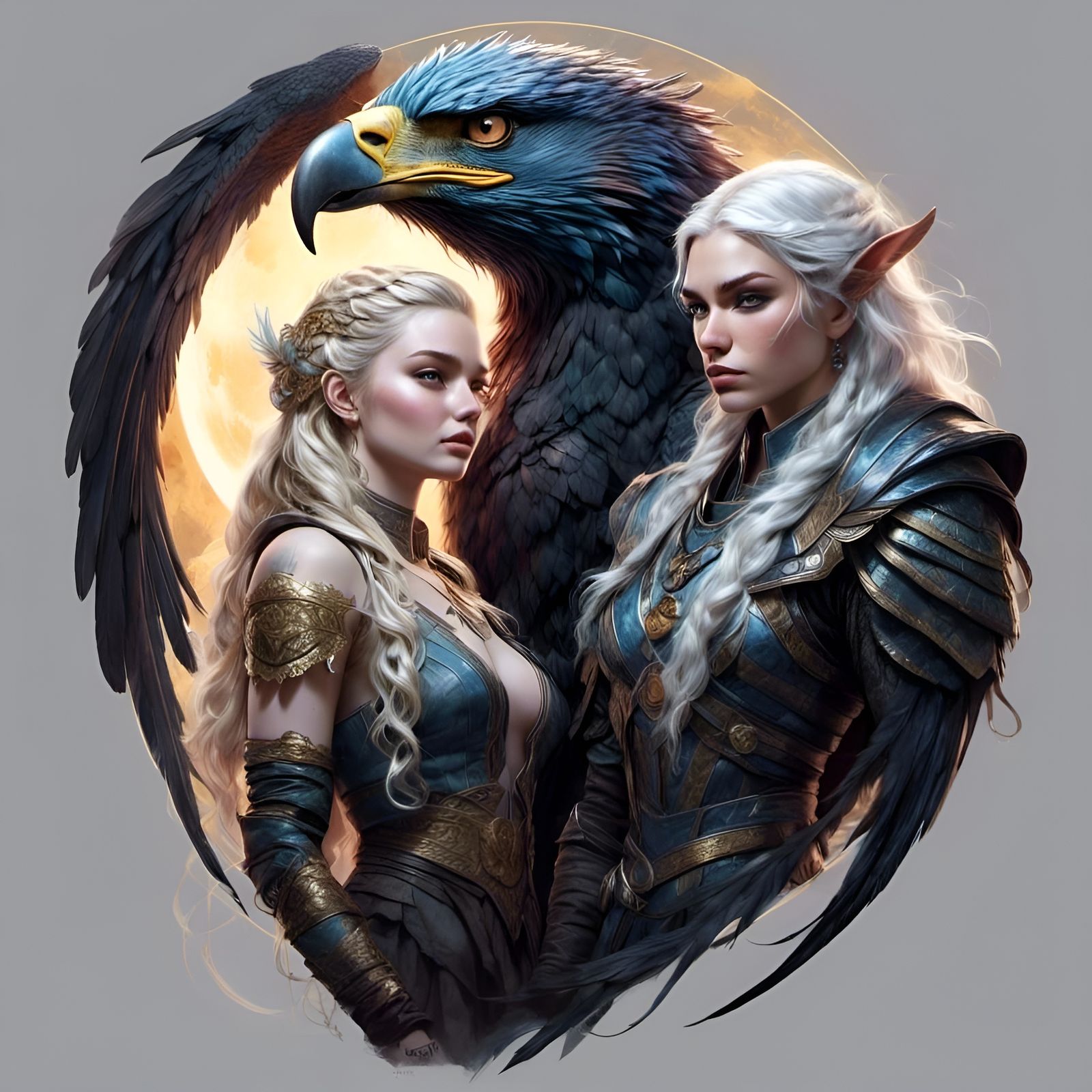 Fantasy Couple Kissing During Solar Eclipse